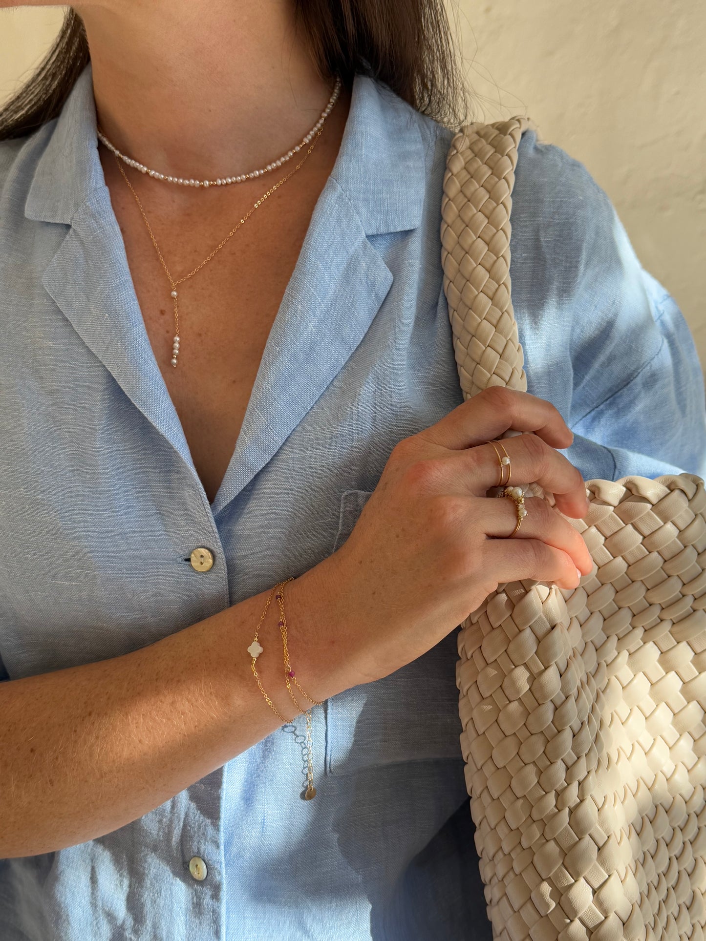 Collier / bracelet double satellite