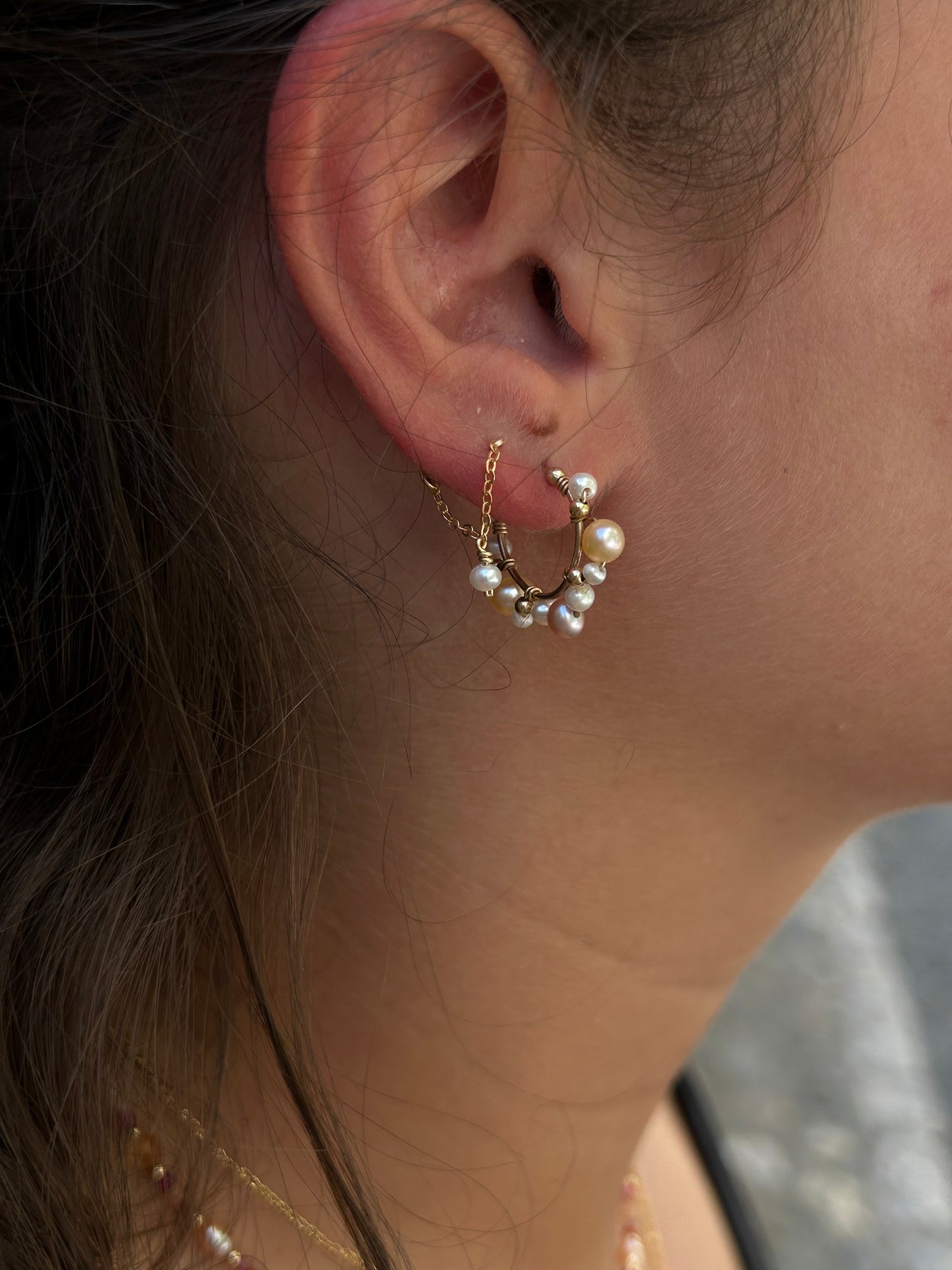Boucle d’oreille chaînette Anna