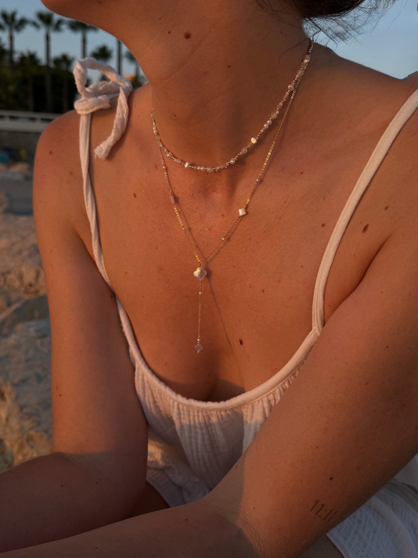 Collier cravate Swan