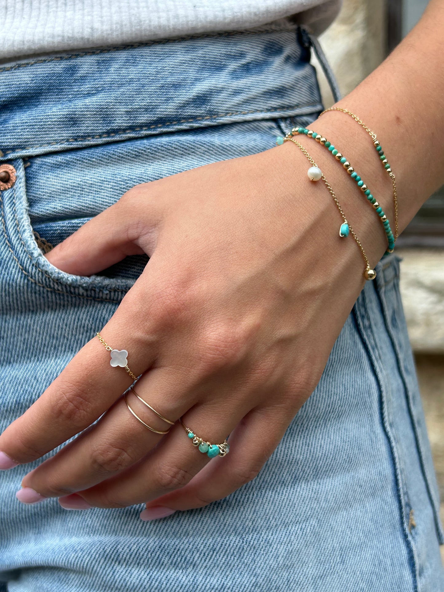 Bague chaînette Swan