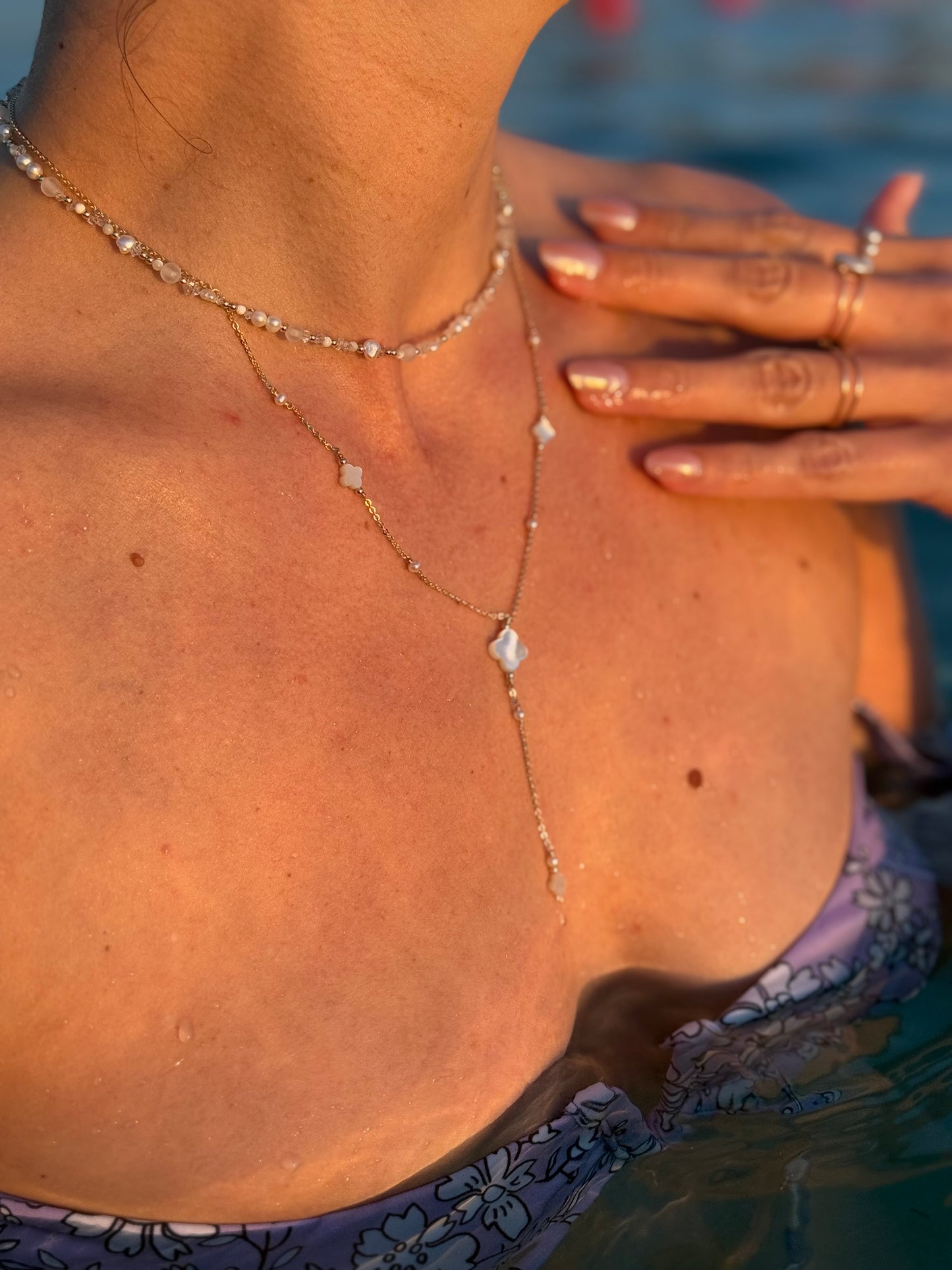 Collier cravate Swan
