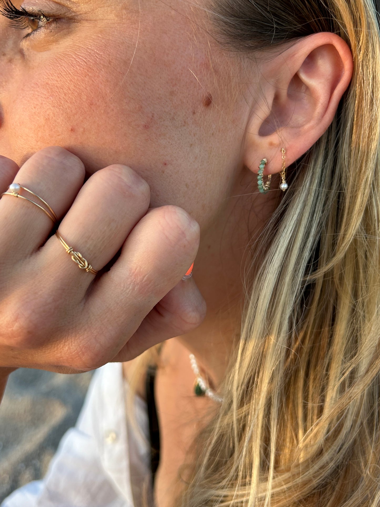 Boucle d’oreille chaînette Anna