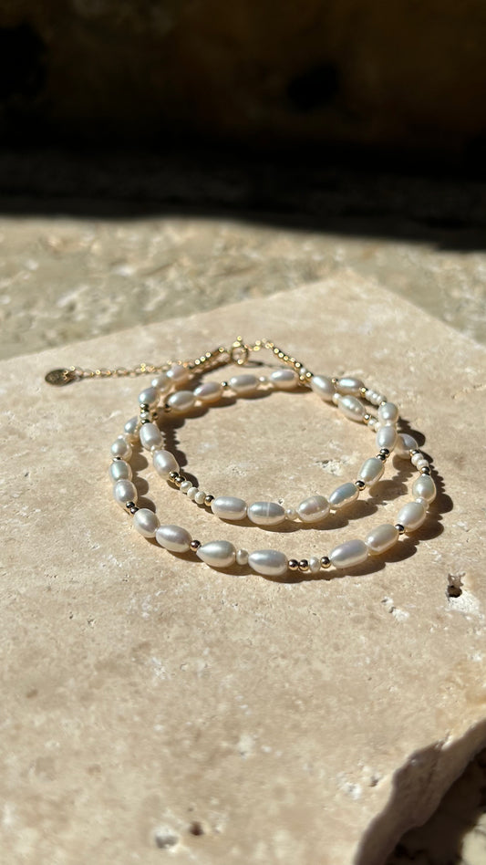 Collier / bracelet grain de riz