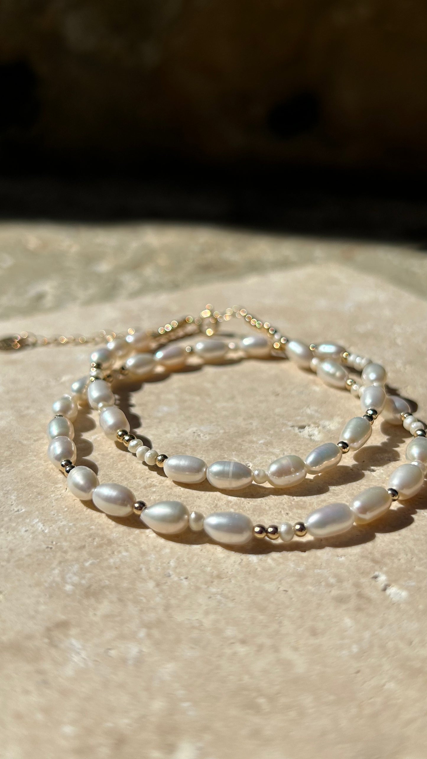 Collier / bracelet grain de riz